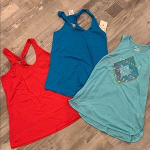 Three active wear tank tops